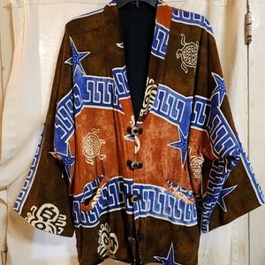 Kembali Women's Reversible Batik Jacket Like New. One Size.